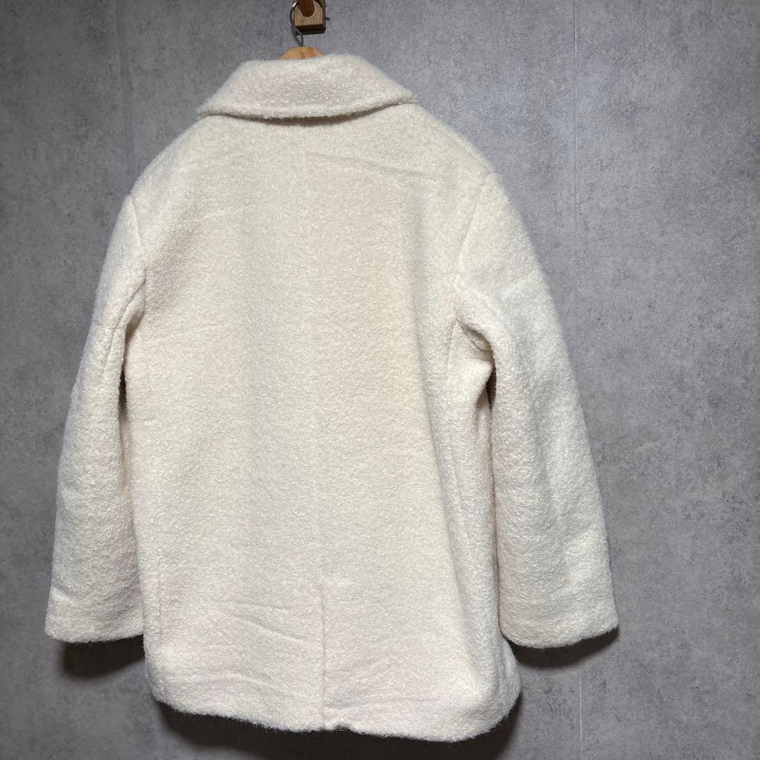 ZARA ザラ ブークレダブルブレストミディ丈コート M