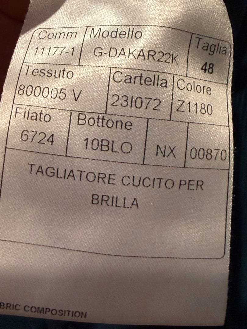 ［期間限定販売］TAGLIATOREジャケット G-DAKAR22K サイズ48