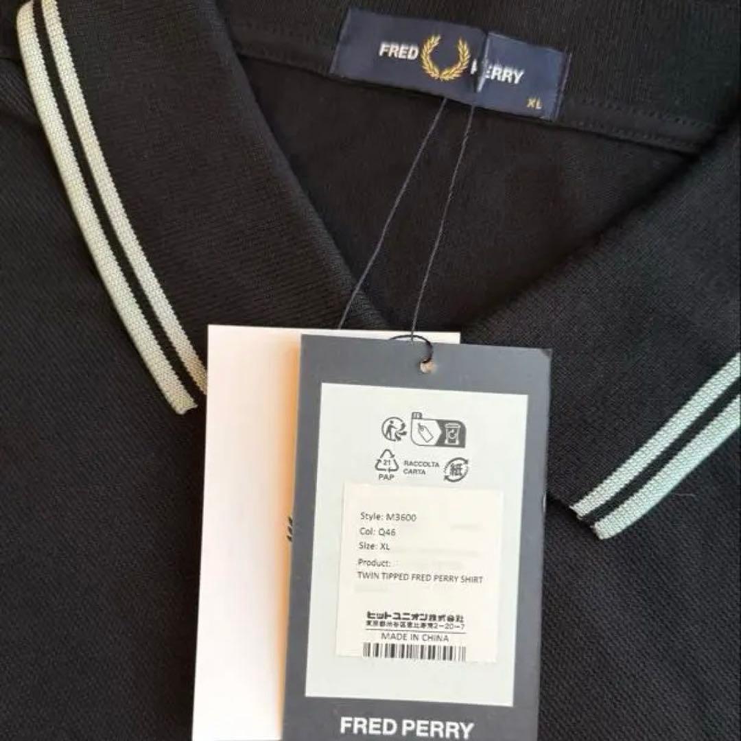【新品未使用】FRED PERRY ブラックポロシャツ M