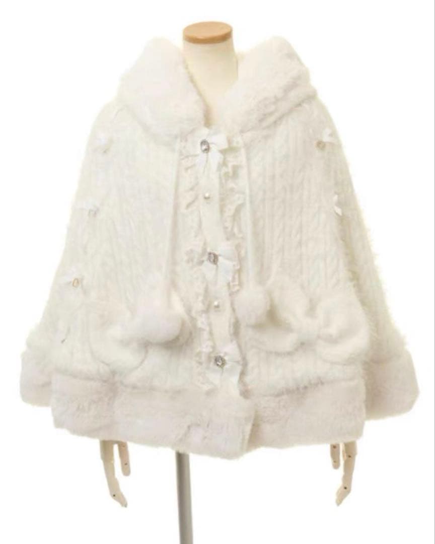 LIZLISAリズリサ ポンチョ ホワイト