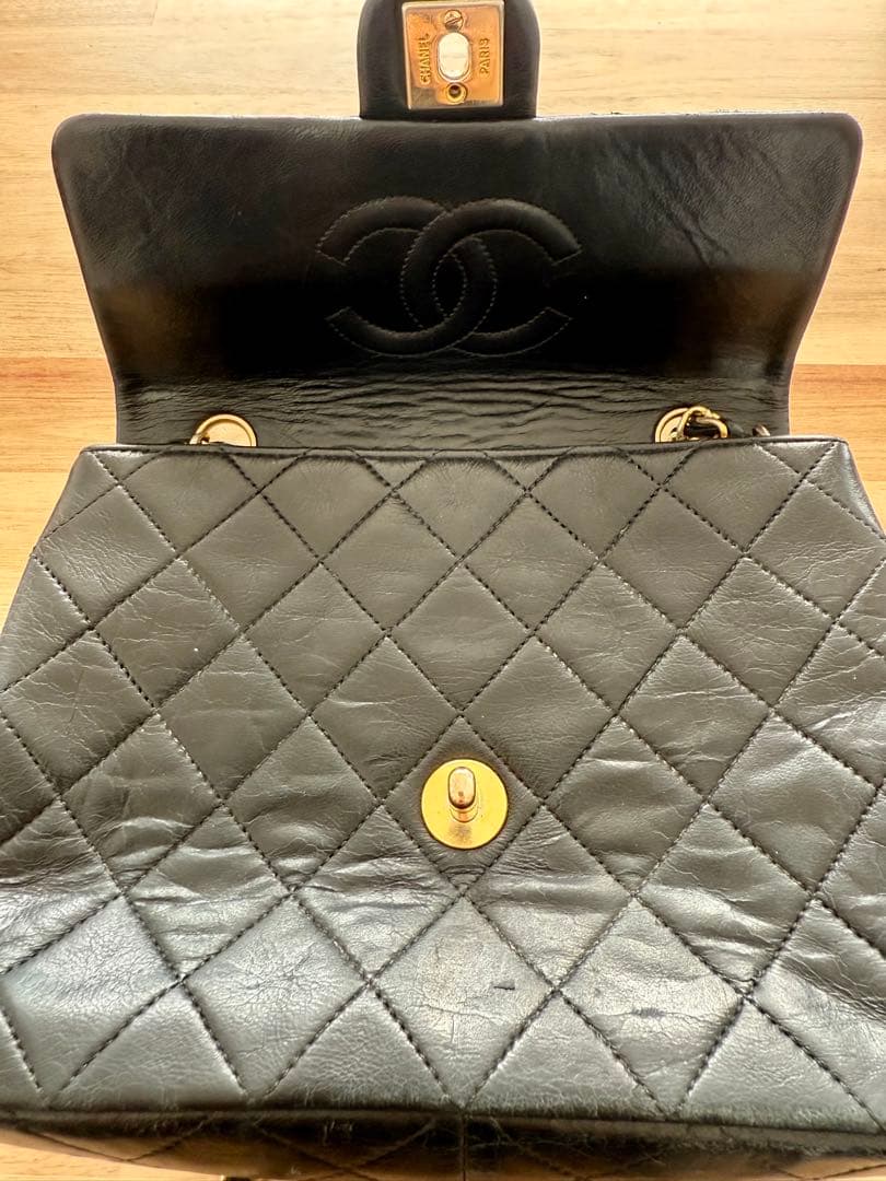 CHANEL マトラッセ チェーンショルダー ラムスキン ヴィンテージシャネル