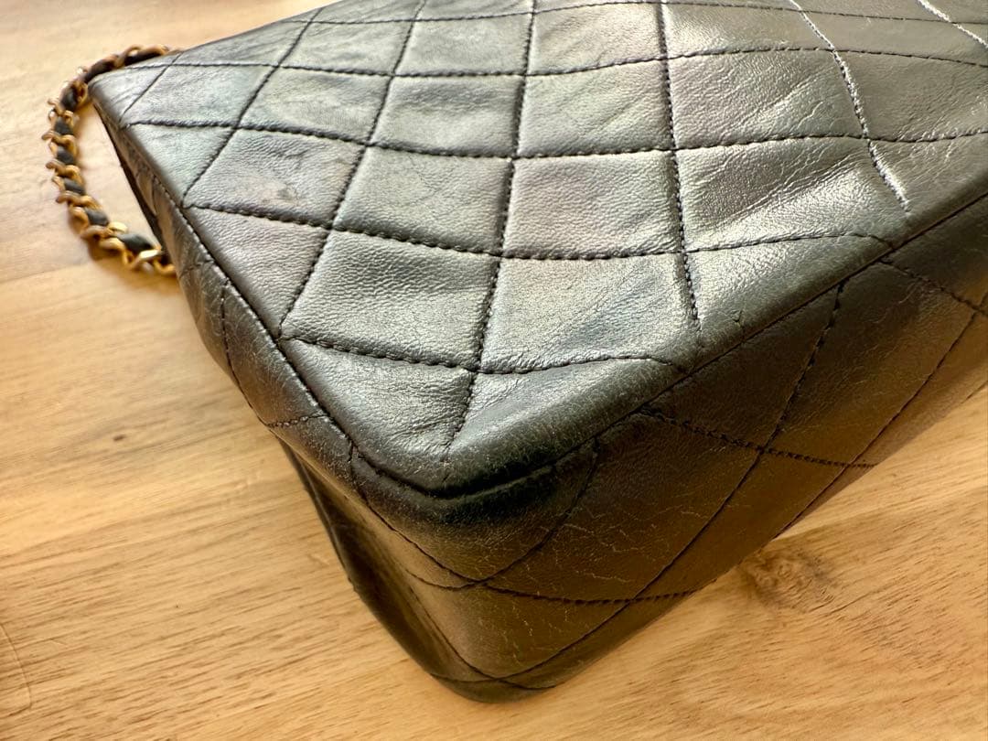 CHANEL マトラッセ チェーンショルダー ラムスキン ヴィンテージシャネル