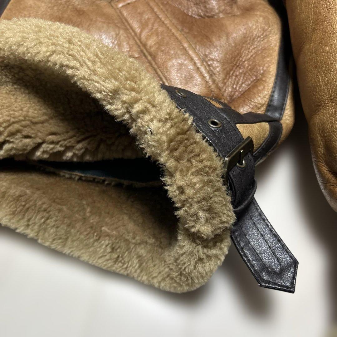 ムートン　羊毛　B-3 フライトジャケット　XXL