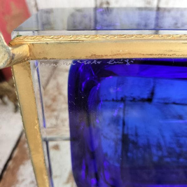 イタリア ヴィンテージ 作家物 サイン ムラーノ ガラス ベネチアングラス灰皿