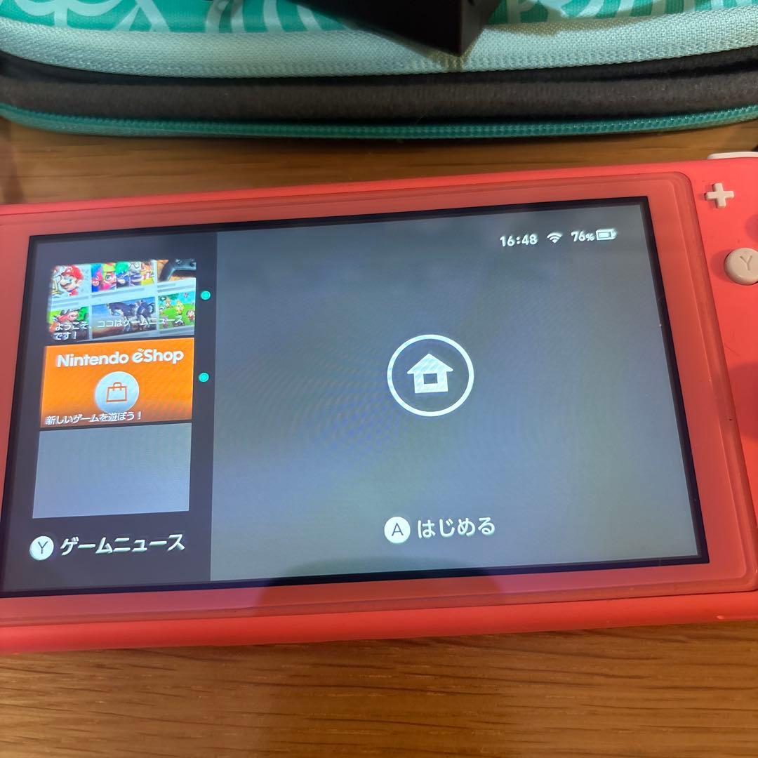 Nintendo Switch Lite コーラル 本体 + ケース + 充電器