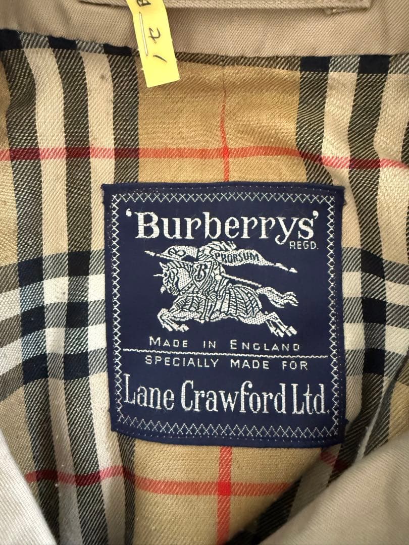 クリーニング済　最高級英国製 Burberry ステンカラーコート バーバリー