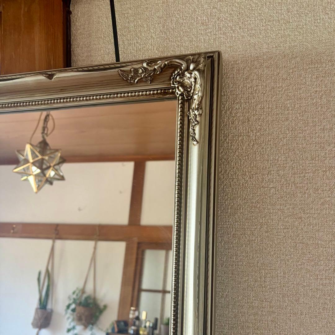 【送料込】鏡★壁掛け★ウォール ミラー ヨーロッパアンティーク ヴィンテージ