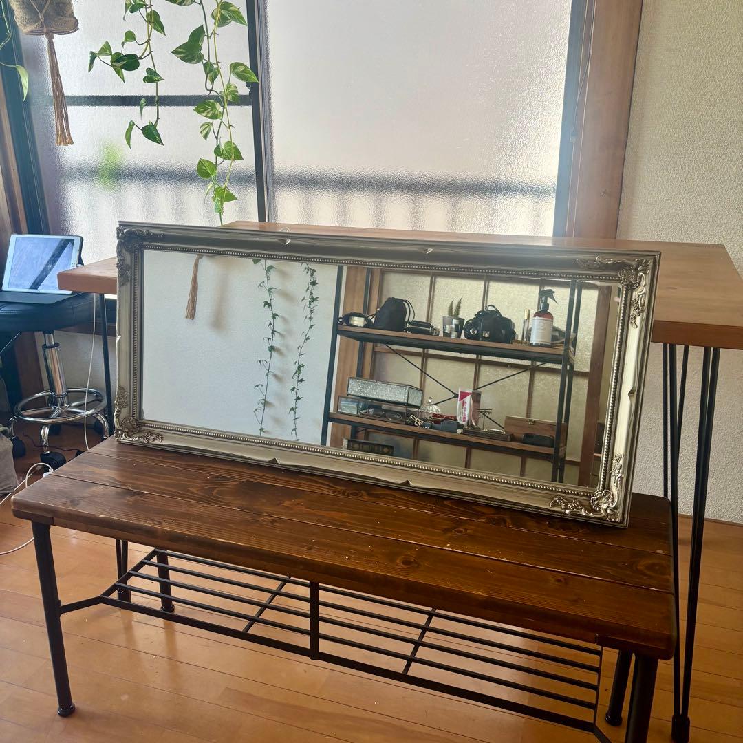 【送料込】鏡★壁掛け★ウォール ミラー ヨーロッパアンティーク ヴィンテージ