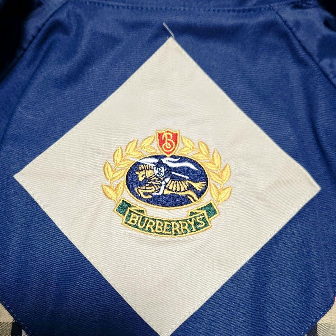 希少 Burberrys 旧タグ ノバチェック 比翼 金ボタン ロングコート 紺