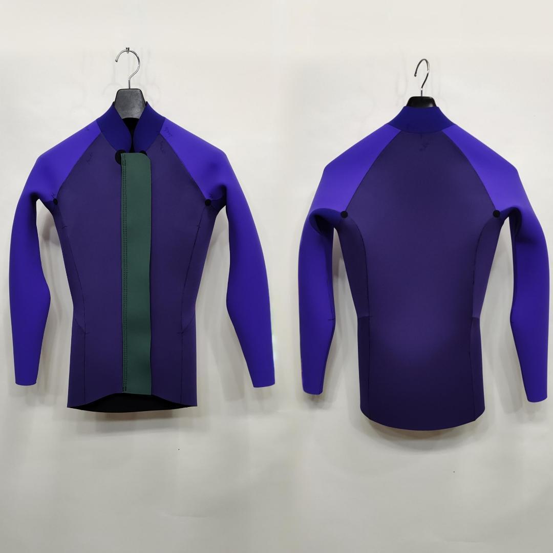 新品☆ジャージ2mmフロントジップ長袖タッパー　MBサイズ　ウェットスーツ