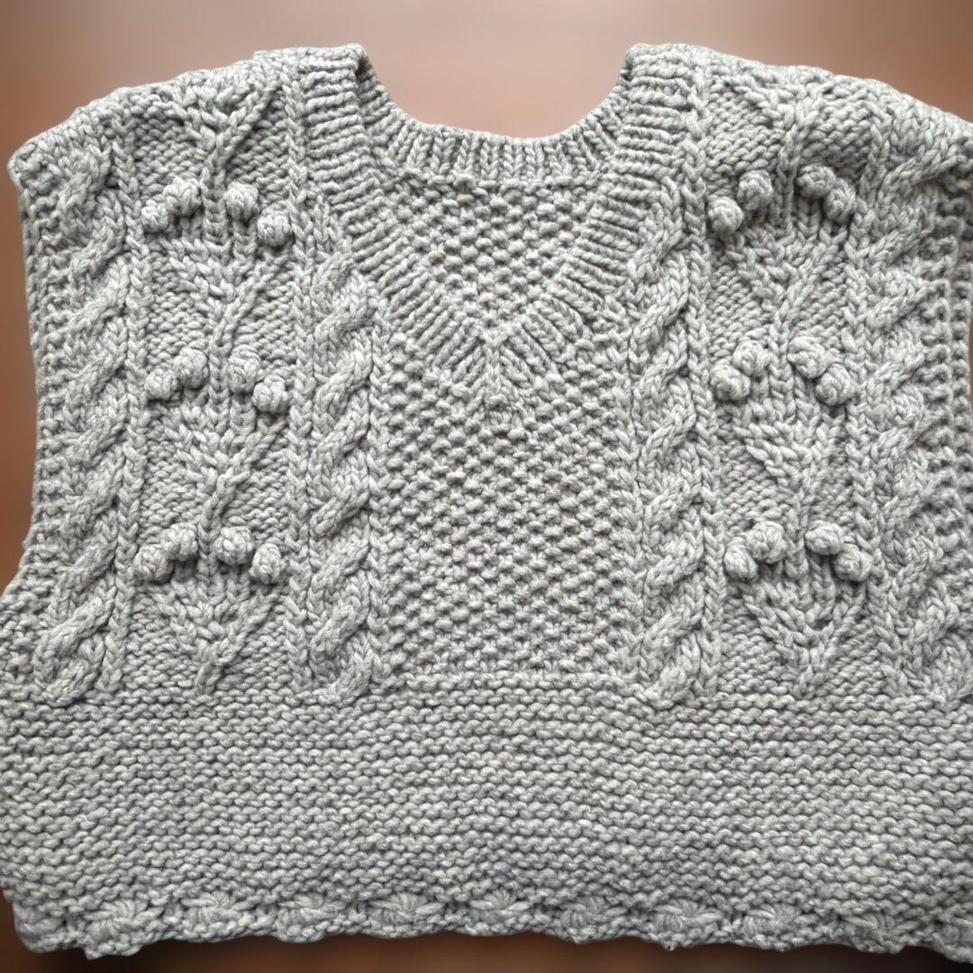 nest Robe ネストローブ ペルーボッブルニットベスト ベージュ