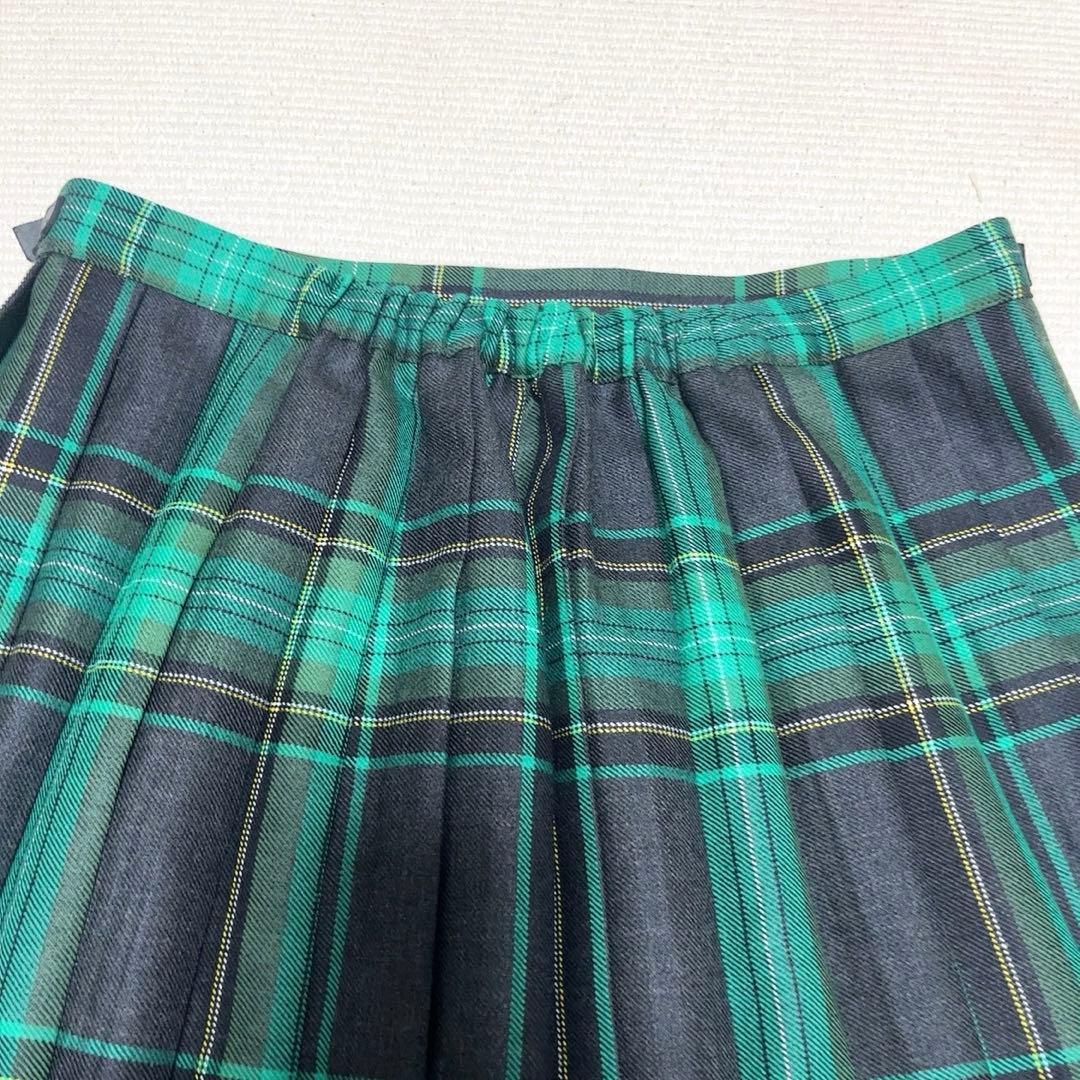 タグ付き　オニールオブダブリン　プリーツ キルトスカート　ラップ　ウール　ベルト