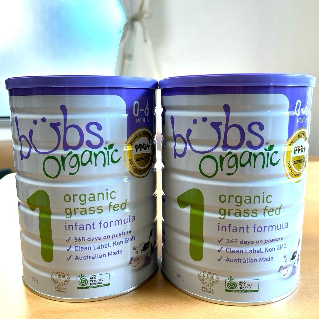 bubs Organic 粉ミルク 0-6ヶ月用 2缶セット バブズオーガニック