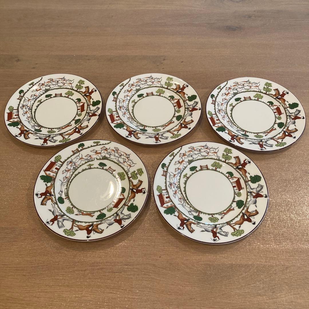 ままさん　 ハンティングシーン 皿 3枚