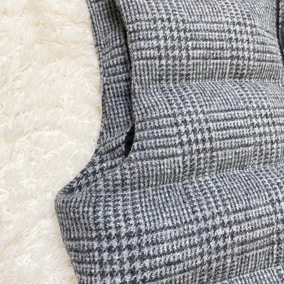 ※タグ付ポロラルローレン ダウンベスト フェザー グレンチェック XS ツイード