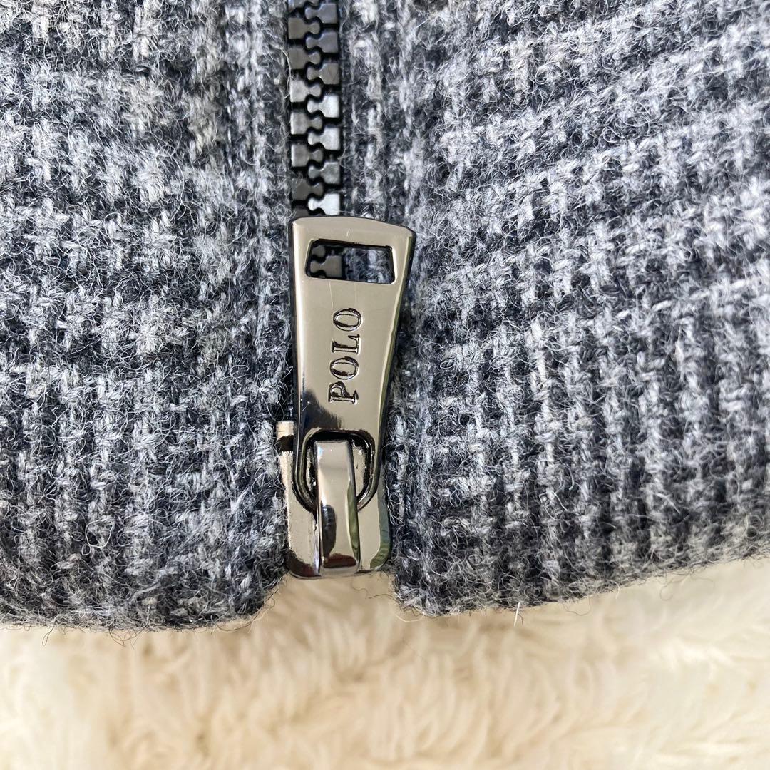 ※タグ付ポロラルローレン ダウンベスト フェザー グレンチェック XS ツイード