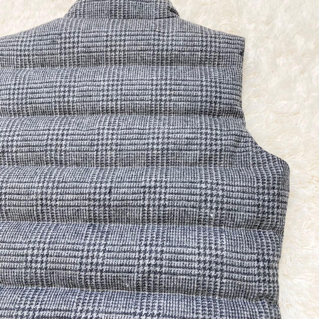 ※タグ付ポロラルローレン ダウンベスト フェザー グレンチェック XS ツイード