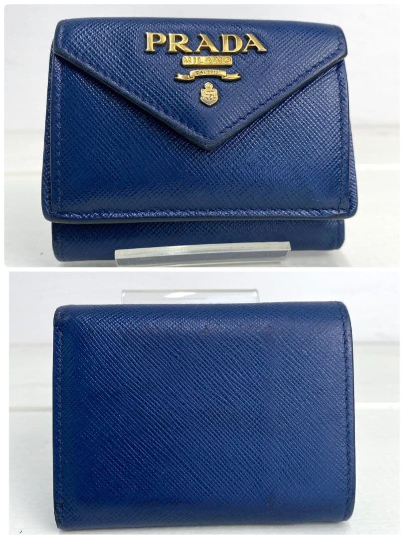 PRADA 三つ折り財布 コンパクトウォレット サフィアーノ