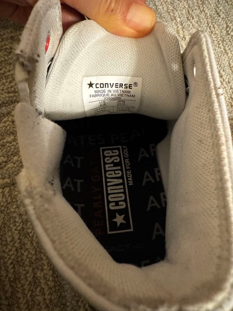 パーリーゲイツ　ALL STAR ハイカットシューズ　25cm ファスナー付