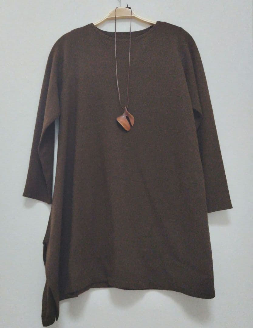 ヨーガンレール　ベビーアルパカ混梨地　Aラインチュニック＊美品