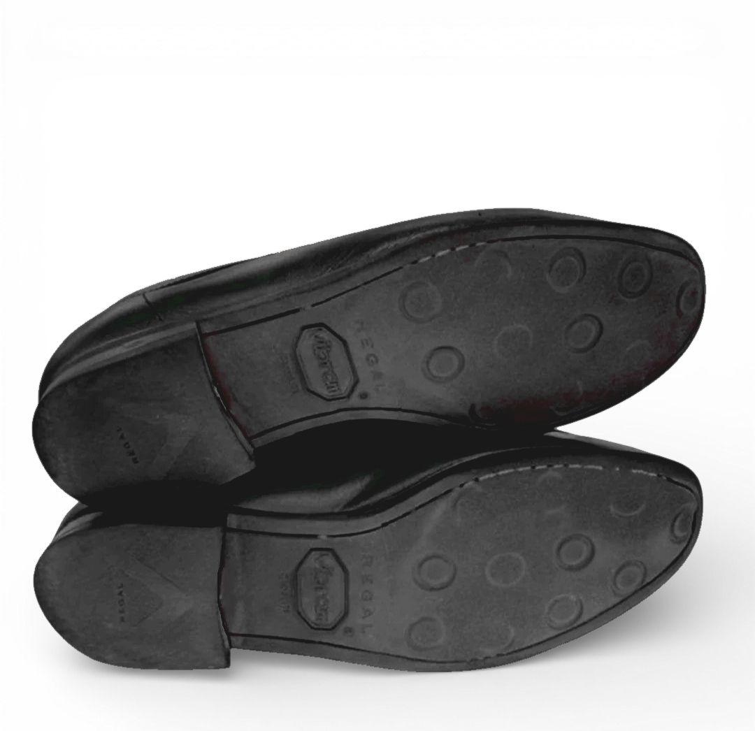 【美品】25.5 26 REGAL リーガル ローファー 22DL 黒 ビブラム