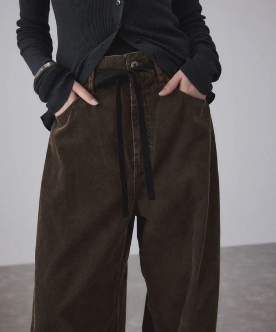 新品ADAM ET ROPE' FEMME ガーメントダイコーデュロイパンツ