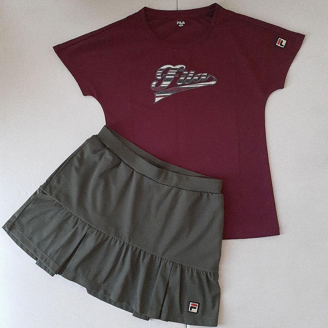 【美品】FILAレディーステニスウェア セットアップ Mサイズ