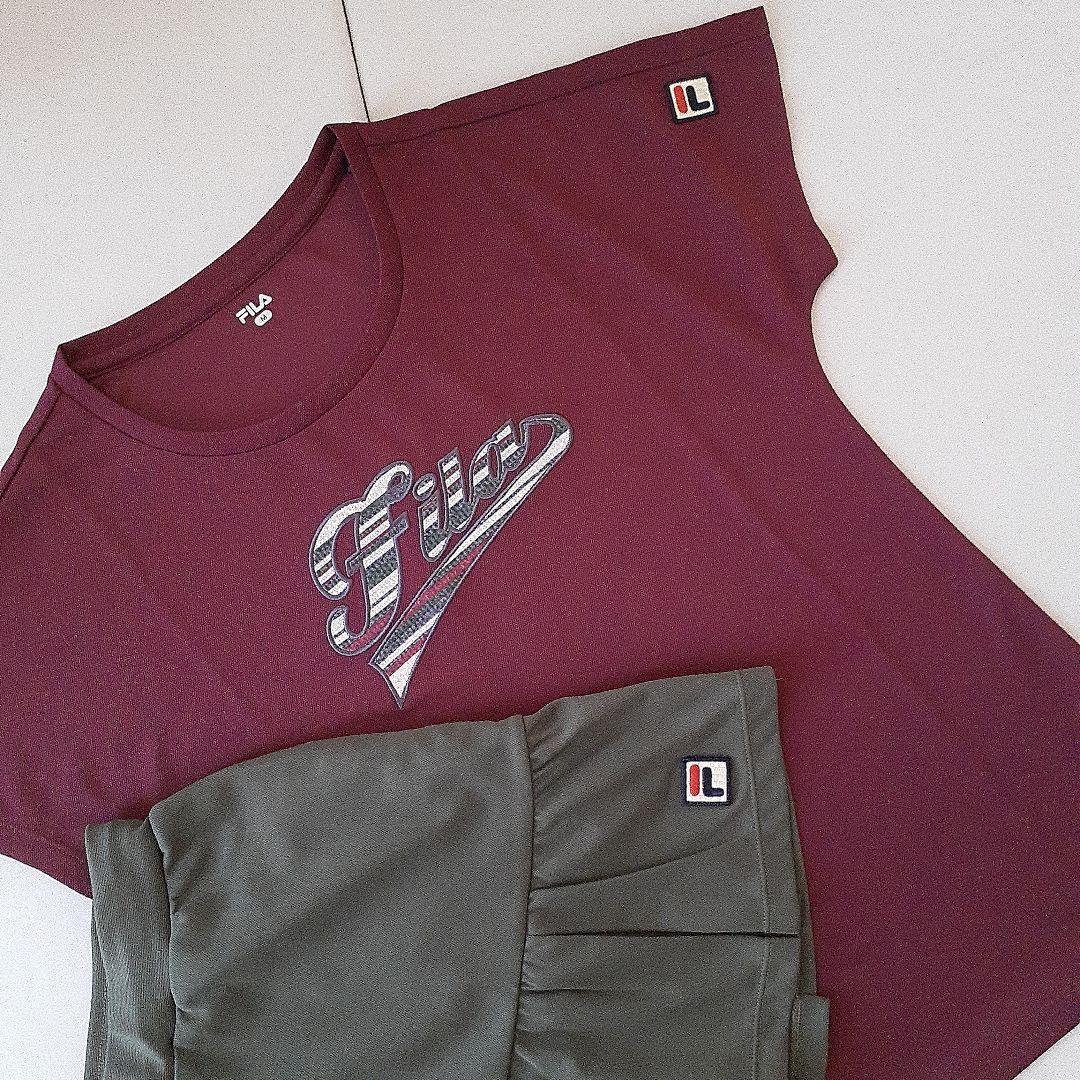 【美品】FILAレディーステニスウェア セットアップ Mサイズ