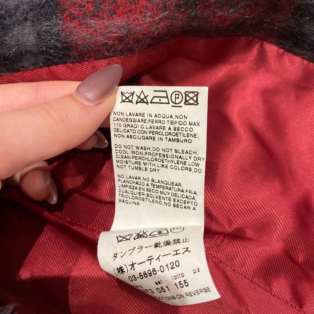 【美品】MaxMara マックスマーラ テーラードジャケット 赤 チェック