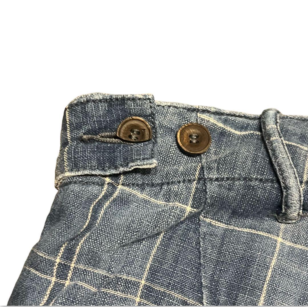 パンツ RRL denim check shorts chambray