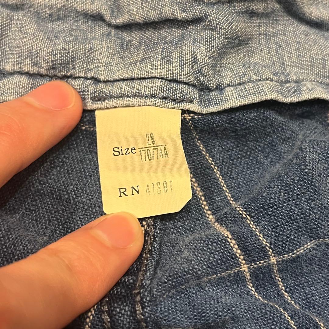 パンツ RRL denim check shorts chambray