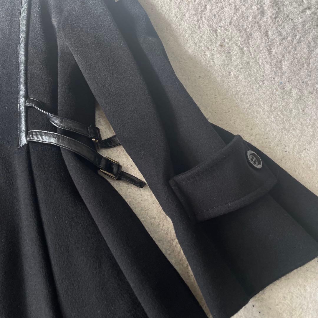 マックスマーラ スポーツマックス ウール　フレア　ロングコート　ブラック　36