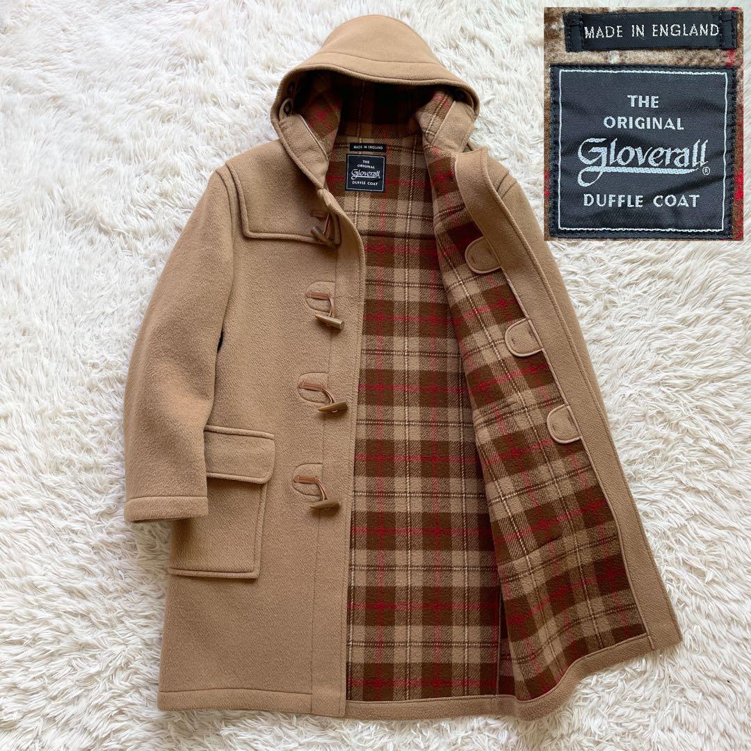 90-00s Lサイズ 英国製 グローバーオール 名作 ダッフルコート キャメル