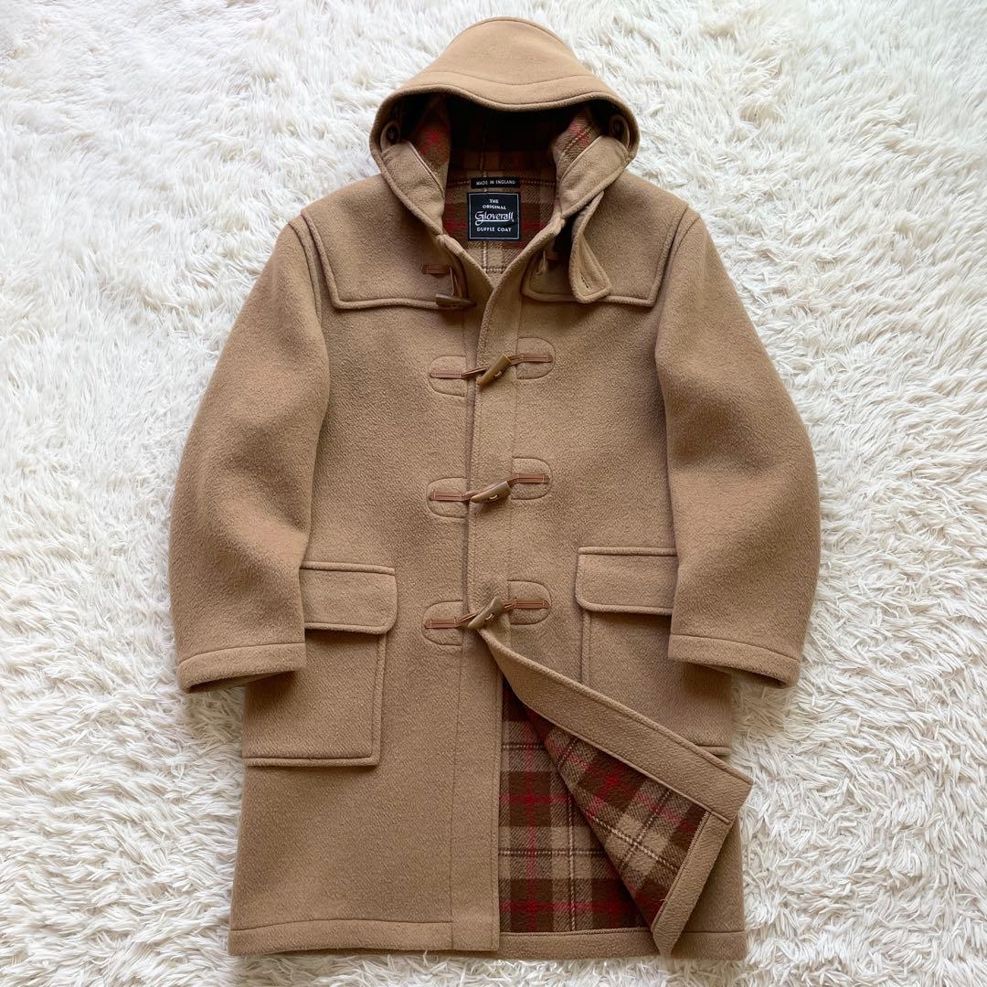 90-00s Lサイズ 英国製 グローバーオール 名作 ダッフルコート キャメル