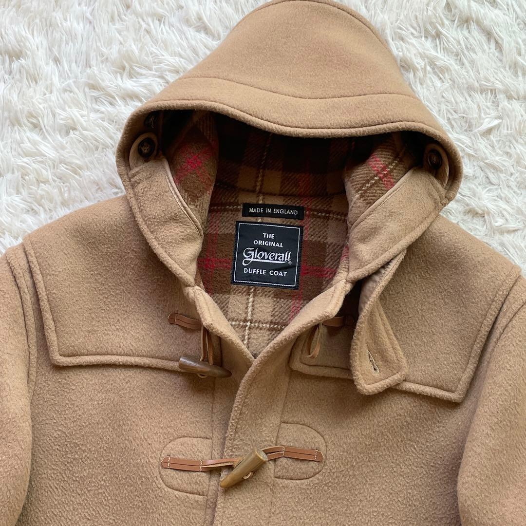 90-00s Lサイズ 英国製 グローバーオール 名作 ダッフルコート キャメル
