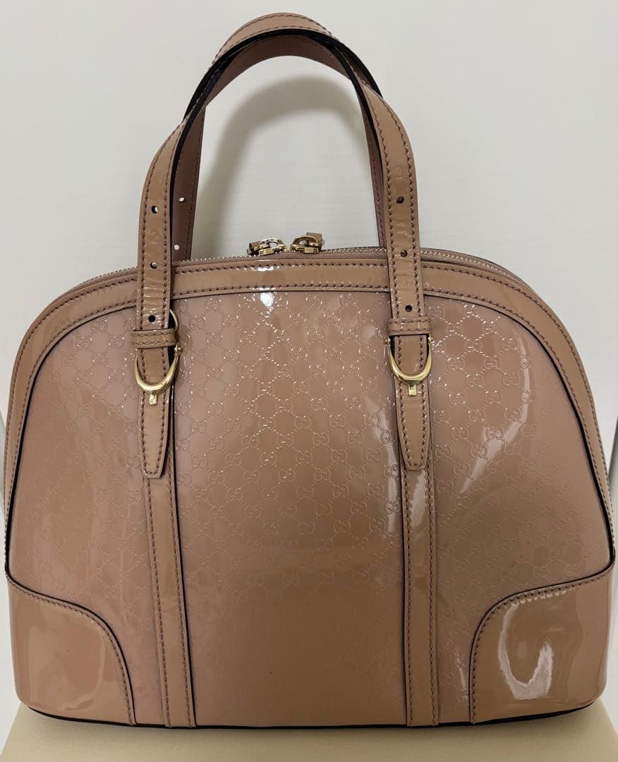 GUCCI グッチ2WAY ショルダーバングGG柄　ハンドルバッグピックベージュ