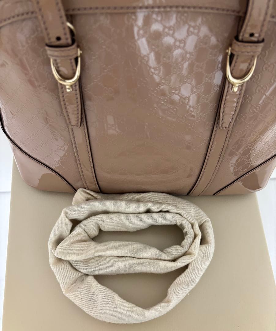 GUCCI グッチ2WAY ショルダーバングGG柄　ハンドルバッグピックベージュ