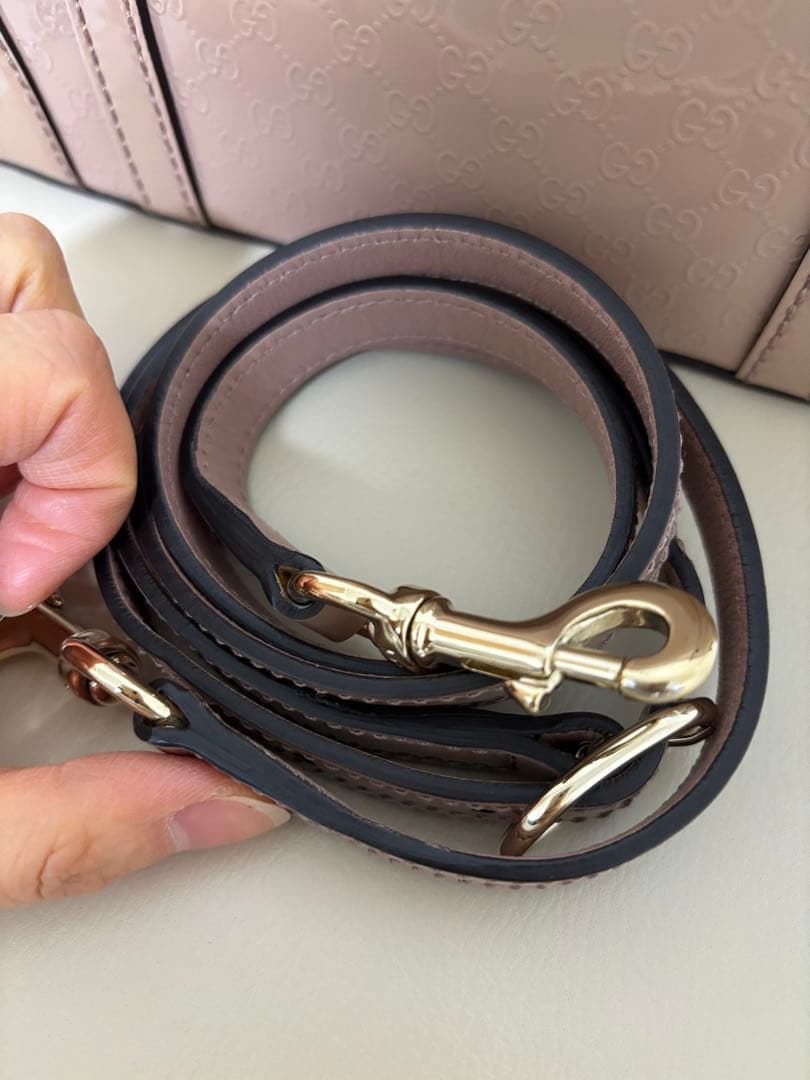 GUCCI グッチ2WAY ショルダーバングGG柄　ハンドルバッグピックベージュ