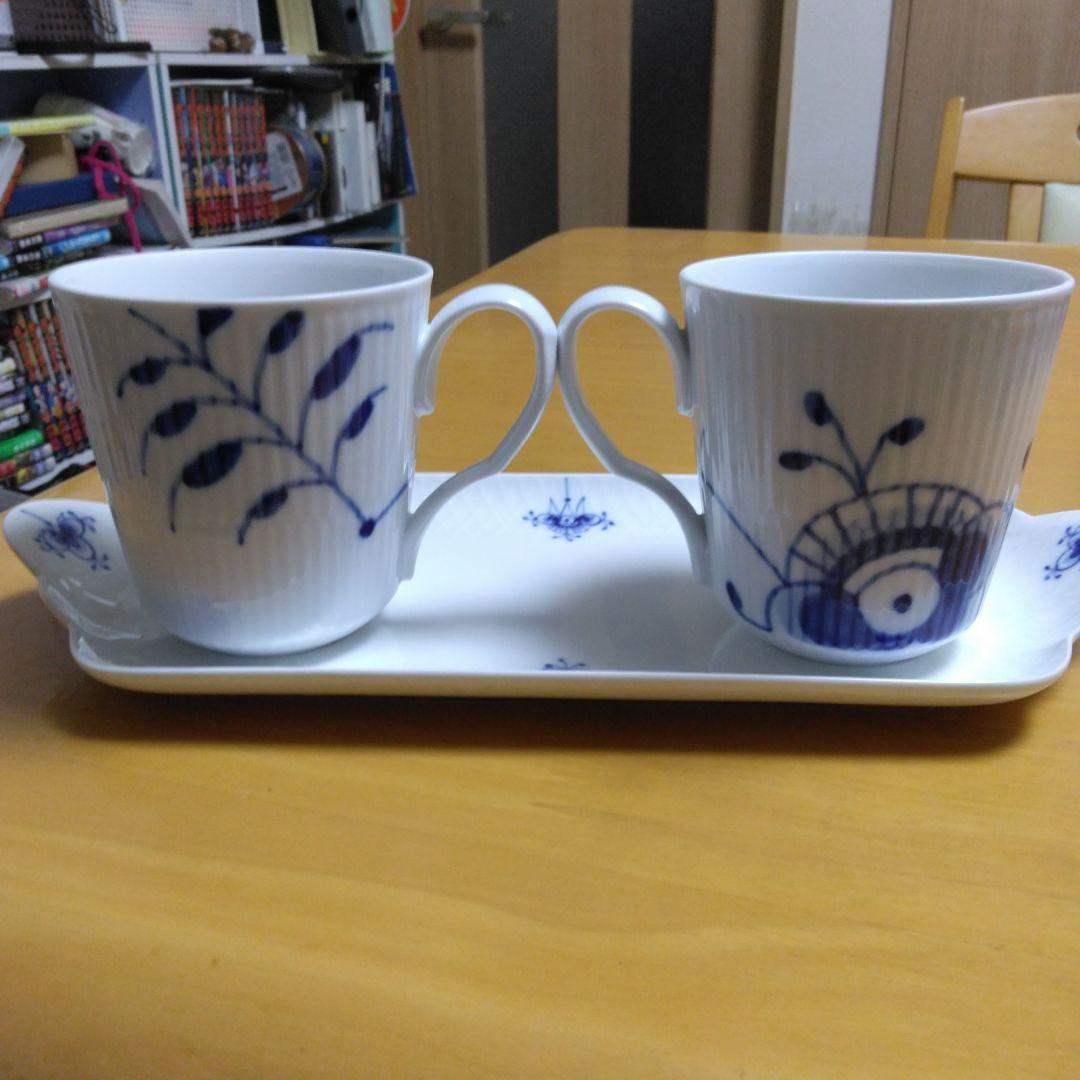 ロイヤルコペンハーゲン　フルーテッドメガ マグカップ　プレート　セット