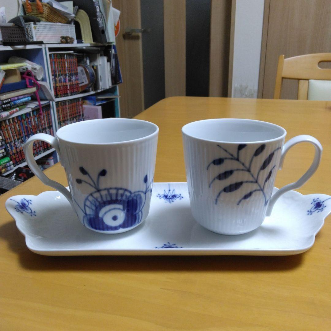 ロイヤルコペンハーゲン　フルーテッドメガ マグカップ　プレート　セット