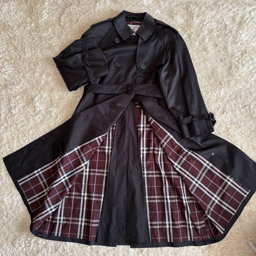 Burberrys バーバリー トレンチコート ボルドーノバチェック ダブル