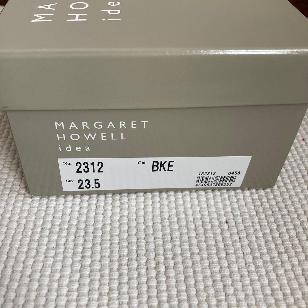 マーガレットハウエル パンプス バレエシューズ　23.5 ブラックエナメル