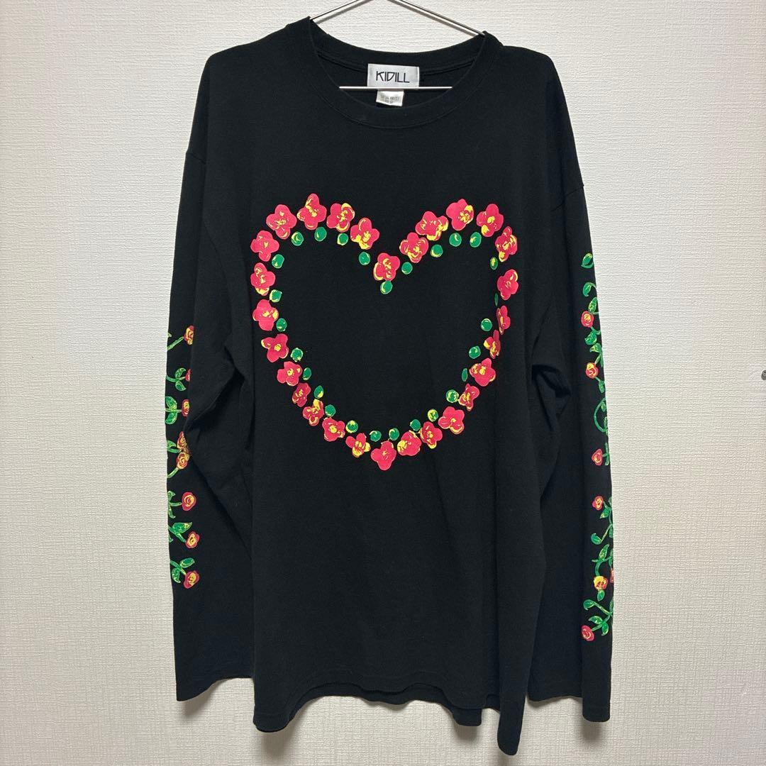 ぱ*！様 kidill キディル ROSE LONG SLEEVE T-SHIR