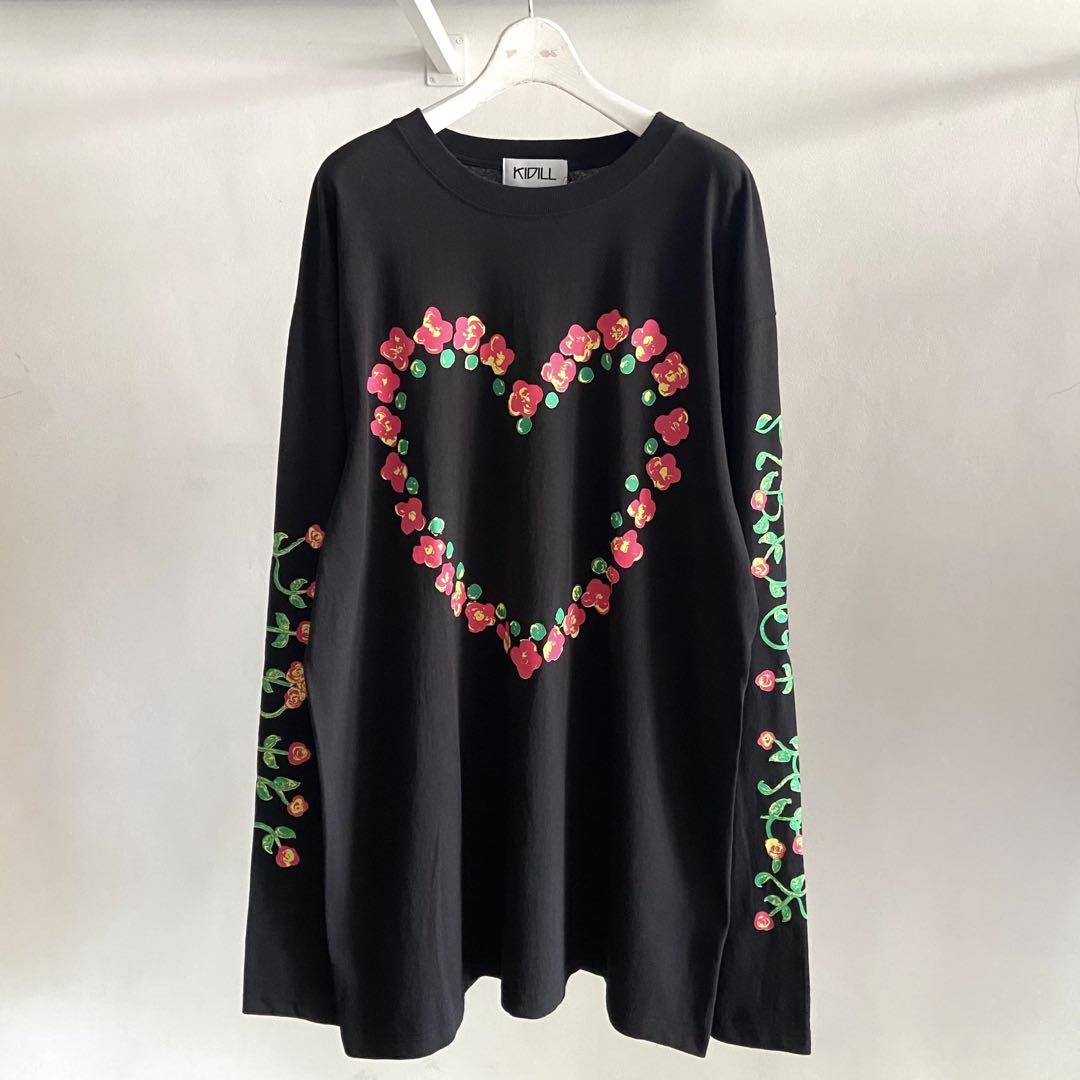 ぱ*！様 kidill キディル ROSE LONG SLEEVE T-SHIR