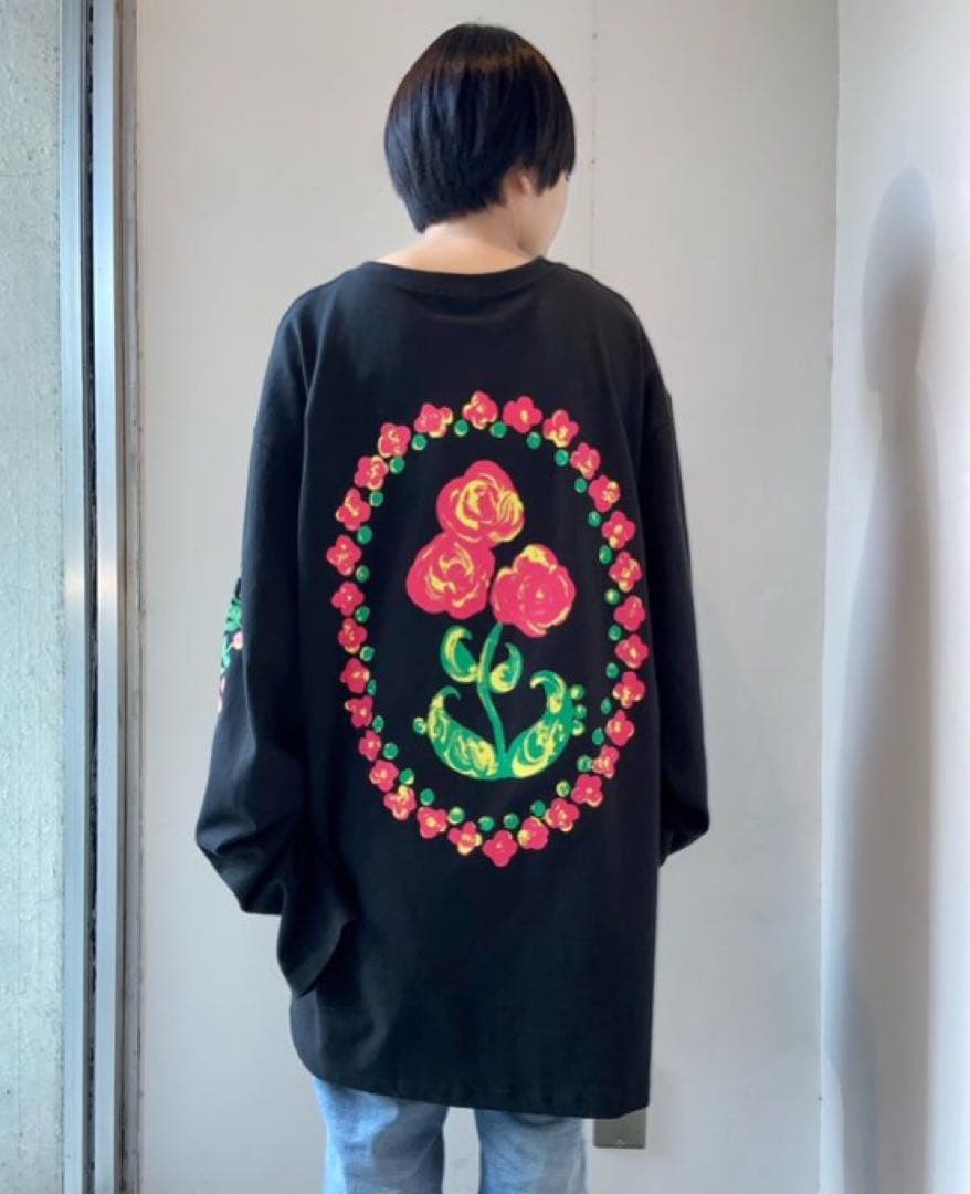 ぱ*！様 kidill キディル ROSE LONG SLEEVE T-SHIR