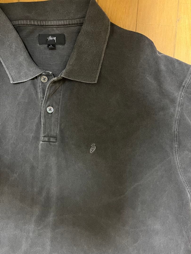 トップス Stussy Pigment Dyed Pique Polo Black