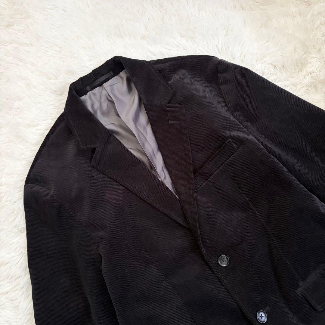 【近年モデル】タケオキクチ テーラードジャケット コーデュロイ ストレッチ 黒