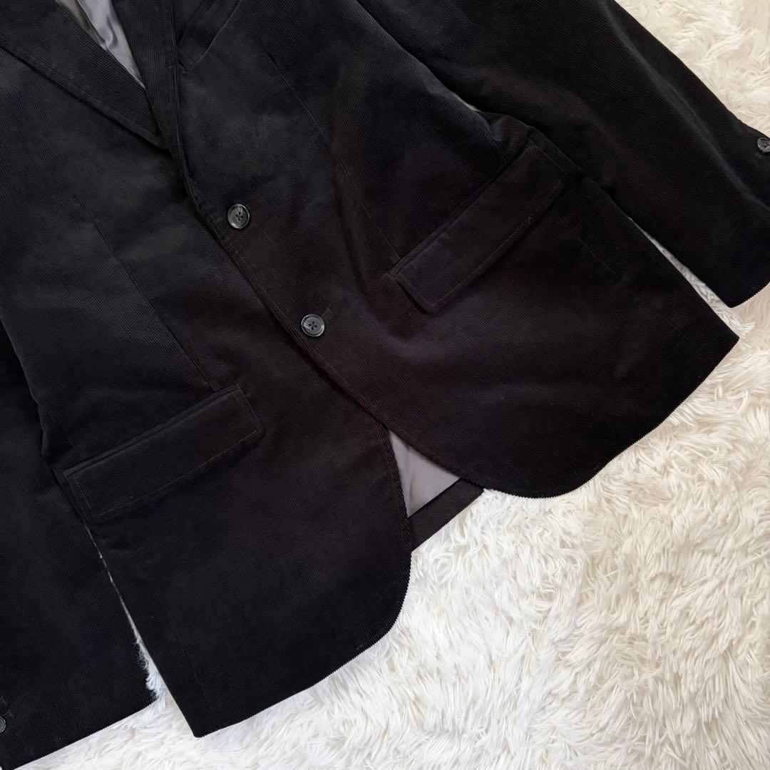 【近年モデル】タケオキクチ テーラードジャケット コーデュロイ ストレッチ 黒