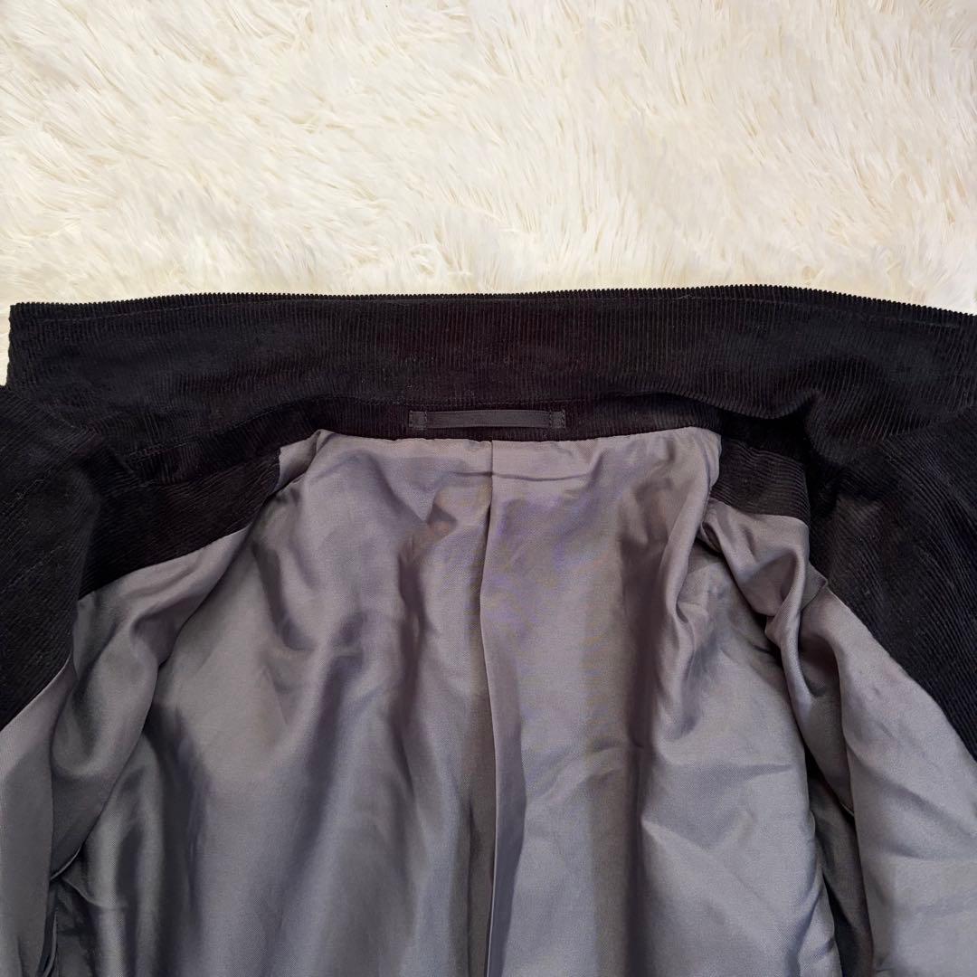 【近年モデル】タケオキクチ テーラードジャケット コーデュロイ ストレッチ 黒