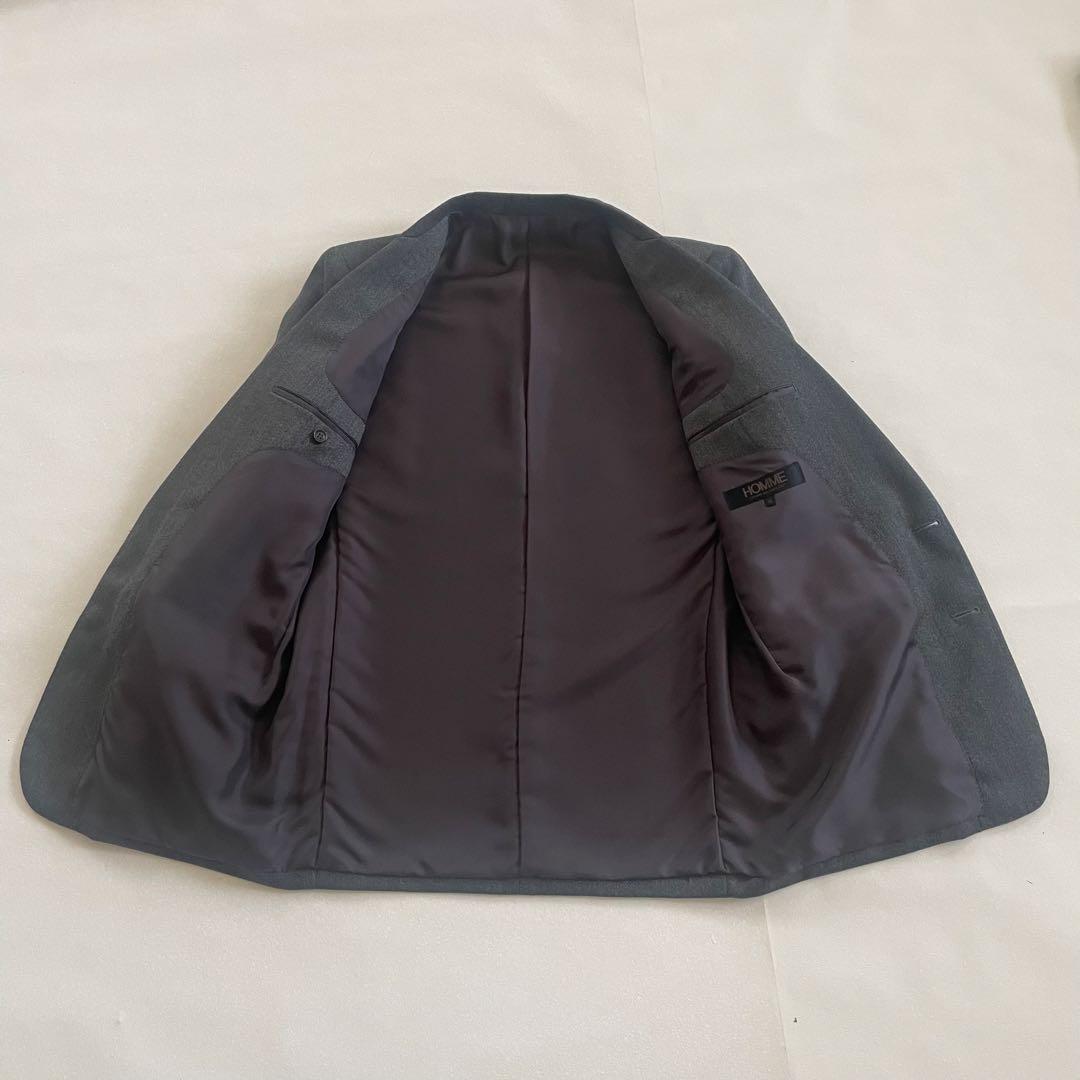 コムディギャルソンオム スーツ セットアップ グレーウール100％80s M相当